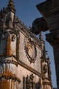 Beautiful shot of the rusty historic exterior of the Tomar Convent in Portugal