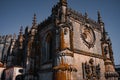 Beautiful shot of the rusty historic exterior of the Tomar Convent in Portugal