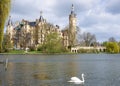 Beautiful shot of Schwerin Castle, Germany under cloudy sky Royalty Free Stock Photo
