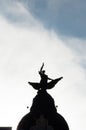 Beautiful shot of the sculpture on the roof of Teatro Arriaga in Spain, Bilbao