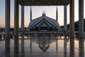 Beautiful shot of the Shah Faisal Masjid Mosque in Islamabad, Pakistan at sunset Royalty Free Stock Photo