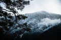 A beautiful shot of Snow covered mountains in the Okhimath district of Chamoli garhwal, Uttrakhand. India