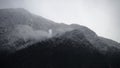 A beautiful shot of Snow covered mountains in the Okhimath district of Chamoli garhwal, Uttrakhand. India