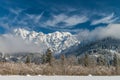 Beautiful shot of snowy Haller Mauern mountain chain Royalty Free Stock Photo