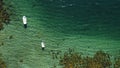 Beautiful shot of some boats in the water in Hamaroy, Nordland, Norway