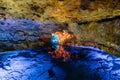 Beautiful shot of stalactite formation in Stalactite Cave, Israel