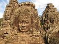 Beautiful shot of the statues of Angkor Thom in Krong, Cambodia