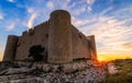 Beautiful shot of Sunset in Castell de Montgri.Good for wallpaper.