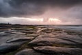 Beautiful shot at the Sunshine Coast of Queensland, Australia under storm clouds Royalty Free Stock Photo