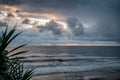 Beautiful shot at the Sunshine Coast of Queensland, Australia under storm clouds Royalty Free Stock Photo