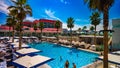 Beautiful shot of a swimming pool at Hotel del Coronado in San Diego Royalty Free Stock Photo