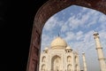 Beautiful shot of Taj Majal from a close building in Agra, India