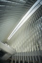 Beautiful shot taken inside the Oculus building in New York City Royalty Free Stock Photo