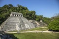 Beautiful shot of the Temple of the Inscriptions in Palenque, Mexico