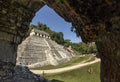 Beautiful shot of the Temple of the Inscriptions in Palenque, Mexico