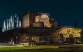 Beautiful shot of the Temple of Venus and Roma at night