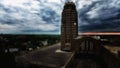 Beautiful shot of a Train station in Buffalo, New York under storm clouds Royalty Free Stock Photo