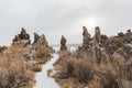 Beautiful shot of Tufa formations of Mono Lake, California Royalty Free Stock Photo