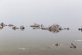 Beautiful shot of Tufa formations of Mono Lake, California Royalty Free Stock Photo