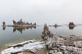 Beautiful shot of Tufa formations of Mono Lake, California Royalty Free Stock Photo