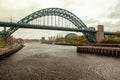 Beautiful shot of Tyne Bridge running over a river in Newcastle, UK Royalty Free Stock Photo