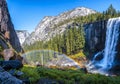 Beautiful shot of the Vernal Falls waterfall of Yosemite National Park in the USA Royalty Free Stock Photo