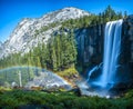 Beautiful shot of the Vernal Falls waterfall of Yosemite National Park in the USA