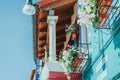 Beautiful shot of vibrant scenery around the streets of Burano, Venice, Italy Royalty Free Stock Photo