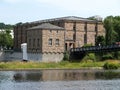 Beautiful shot of water plant at the river Ruhr