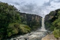 Beautiful shot of a waterfall in the Cotopaxi National Park Royalty Free Stock Photo