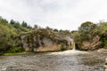 Beautiful shot of a waterfall in the Cotopaxi National Park Royalty Free Stock Photo