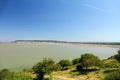 Beautiful shot of Weston Super Mare  beach bay with blue sky in the background Royalty Free Stock Photo