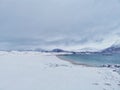 Beautiful shot of the winter in the Arctic region, Hillesoy, Kvaloya Island, Tromso, Norway Royalty Free Stock Photo