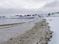 Beautiful shot of the winter in the Arctic region, Hillesoy, Kvaloya Island, Tromso, Norway Royalty Free Stock Photo