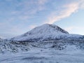 Beautiful shot of the winter in the Arctic region, Kvaloya Island, Tromso, Norway Royalty Free Stock Photo