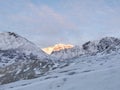 Beautiful shot of the winter in the Arctic region, Kvaloya Island, Tromso, Norway