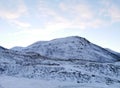 Beautiful shot of the winter in the Arctic region, Kvaloya Island, Tromso, Norway Royalty Free Stock Photo