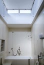 Beautiful shower bath tub in modern functionalism bathroom