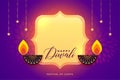 beautiful shubh deepavali celebration banner with artistic lamp design vector