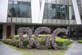 Beautiful sign of BGC or Bonifacio Global City seen in a garden