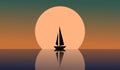 Beautiful Silhouette of a Boat Royalty Free Stock Photo