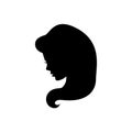 Beautiful silhouette hair girl, salon logo