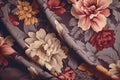 Beautiful silk fabric with flowers