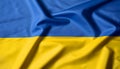 Flag of Ukraine with folds