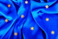 Beautiful silk wavy fabric blue with stars