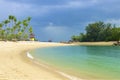 Siloso beach, Sentosa, Singapore Royalty Free Stock Photo