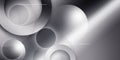 Silver abstract background, Circle abstract background for presentation Royalty Free Stock Photo