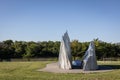 Beautiful silver sculpture of Agassiz Ice by Gordon Reeve in Winnipeg, Manitoba, Canada