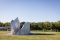 Beautiful silver sculpture of Agassiz Ice by Gordon Reeve in Winnipeg, Manitoba, Canada