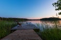 Beautiful simmer evening on the lake Royalty Free Stock Photo